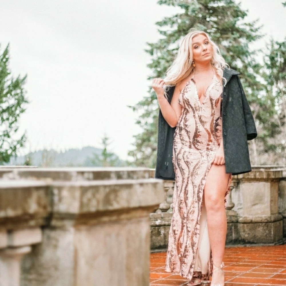 Sequin Floor Length Gown